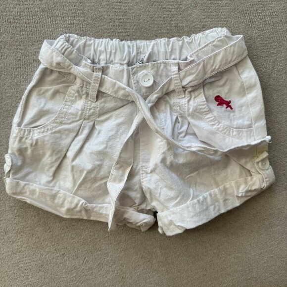 H&M Other - H&M L.O.G.G. White Chino Shorts with Belt for Baby Sz 9-12mos